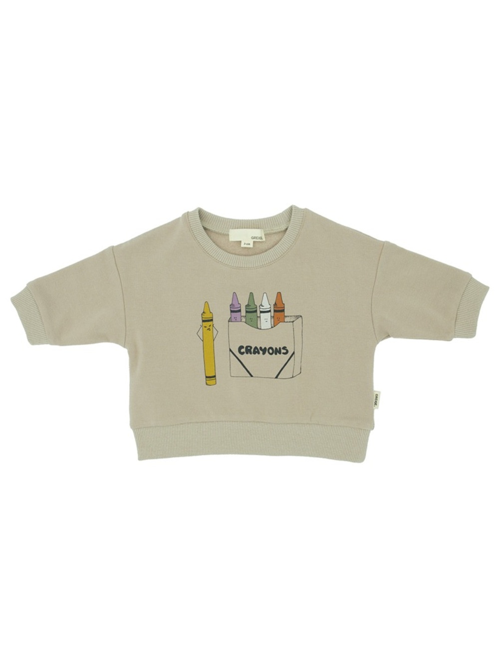 Greige Crayon Pocket Sweatshirt - Mauve Pink - Picture 2 of 4
